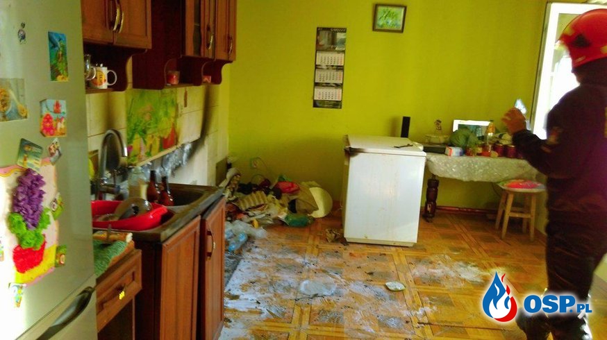 Nieprowice: Pożar kuchni 12.07.2017 OSP Ochotnicza Straż Pożarna