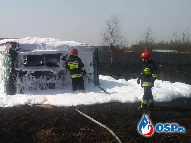 Pożar Złomowiska w Trzebiatowie OSP Ochotnicza Straż Pożarna