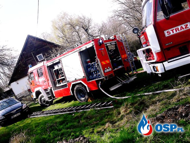 Pożar domu w Jeleniowie OSP Ochotnicza Straż Pożarna