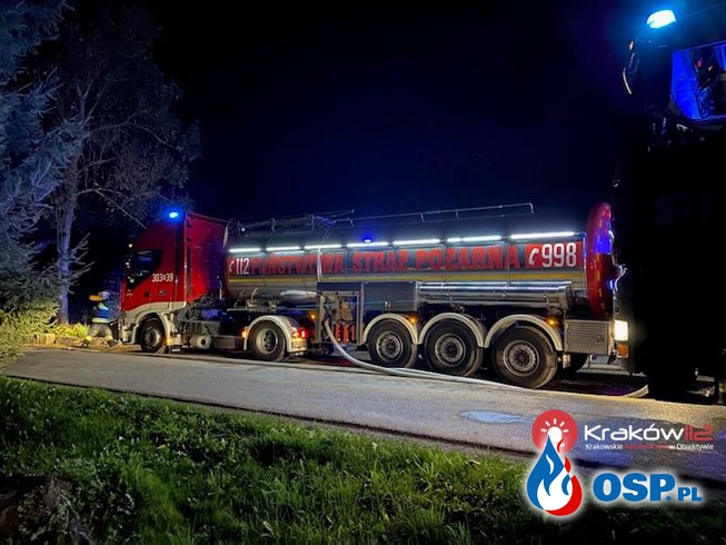 Pożar zakładu produkcyjnego w Izdebniku. W akcji blisko 140 strażaków. OSP Ochotnicza Straż Pożarna