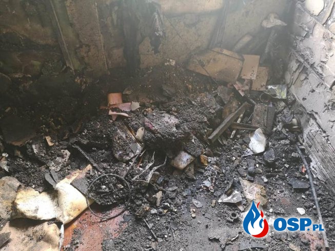 Wronki – wybuch butli gazowej oraz pożar mieszkania OSP Ochotnicza Straż Pożarna
