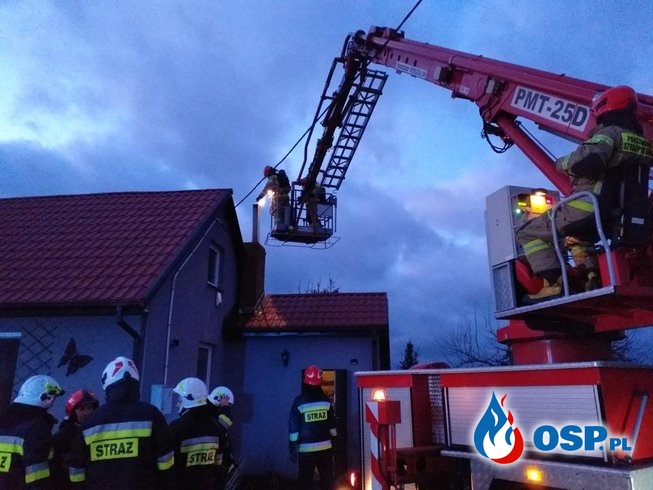 Sylwestrowy wyjazd do pożaru sadzy OSP Ochotnicza Straż Pożarna