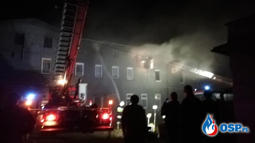 Dwie osoby zginęły w pożarze budynku wielorodzinnego pod Nysą OSP Ochotnicza Straż Pożarna