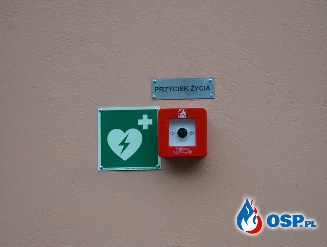 Przycisk życia w Bogunicach OSP Ochotnicza Straż Pożarna