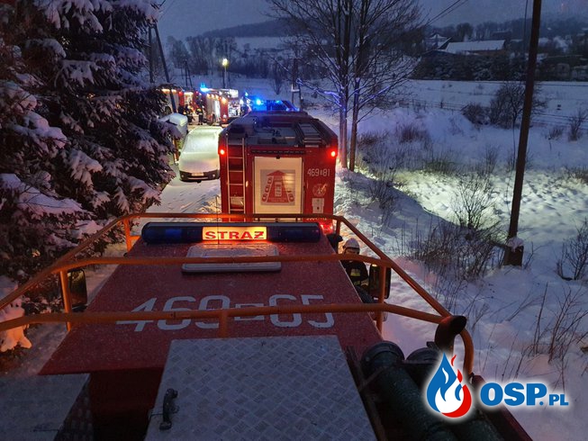 Pożar domu w Bartnicy OSP Ochotnicza Straż Pożarna