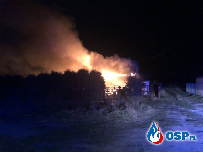 Pożar domu Szczawin OSP Ochotnicza Straż Pożarna