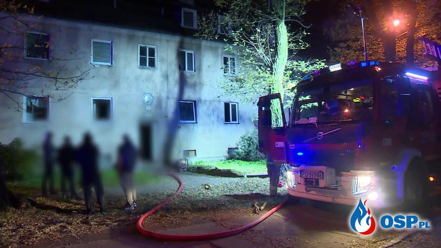 8-letnia dziewczynka nie żyje, trzy osoby w szpitalu. Tragiczny pożar kamienicy w Poznaniu. OSP Ochotnicza Straż Pożarna