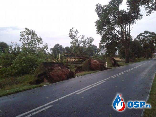 Potężna burza przeszła przez Choszczno i okolice 05-07-2016r. OSP Ochotnicza Straż Pożarna