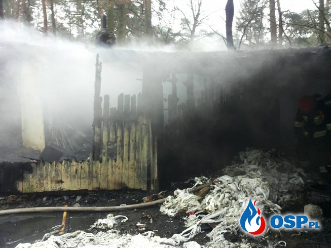 Pożar komórki drewnianej w Sokolnikach OSP Ochotnicza Straż Pożarna