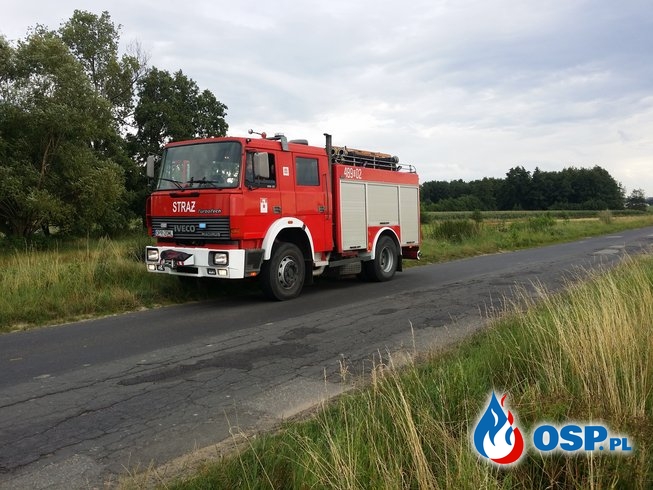 Pożar suchej trawy i słomy OSP Ochotnicza Straż Pożarna