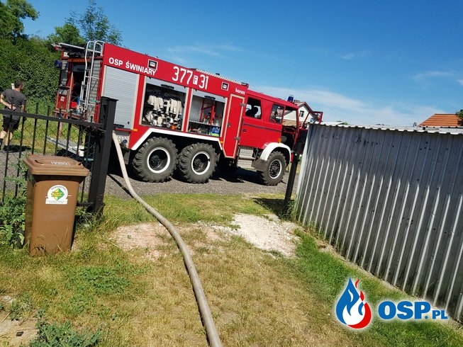Pożar budynku gospodarczego OSP Ochotnicza Straż Pożarna