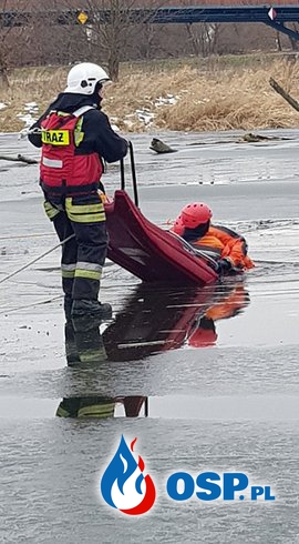 Ćwiczenia z zakresu ratownictwa lodowego OSP Ochotnicza Straż Pożarna