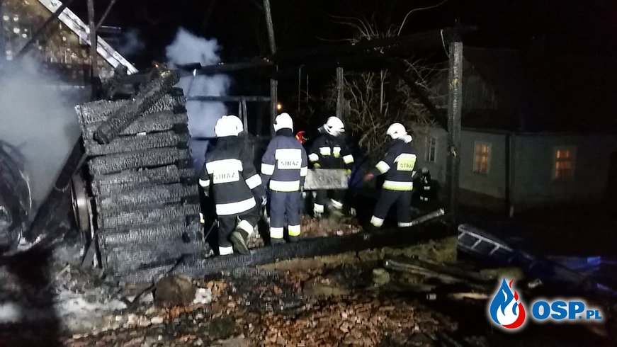 Pożar stodoły w Sułkowicach. OSP Ochotnicza Straż Pożarna