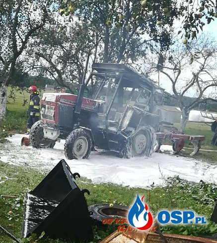 Pożar ciągnika rolniczego OSP Ochotnicza Straż Pożarna
