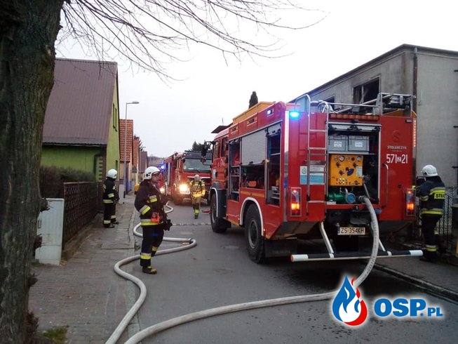 Dwie osoby zginęły w pożarze domu w Wałczu OSP Ochotnicza Straż Pożarna