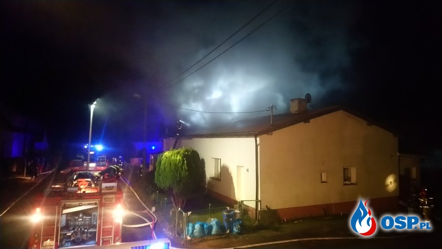 Pożar domu w Brojcach OSP Ochotnicza Straż Pożarna