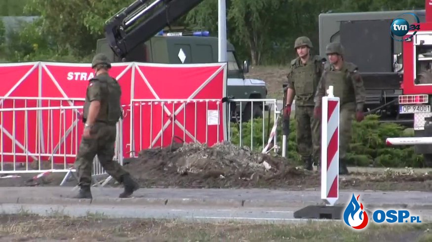 Lufa moździerza odnaleziona podczas prac ziemnych w Opolu OSP Ochotnicza Straż Pożarna