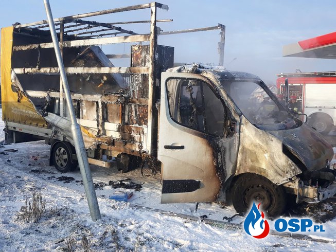 Pożar Samochodu  na stacji Orlen w Białym Borze OSP Ochotnicza Straż Pożarna