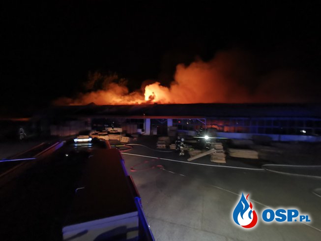 Pożar tartaku w Starych Łysogórkach OSP Ochotnicza Straż Pożarna