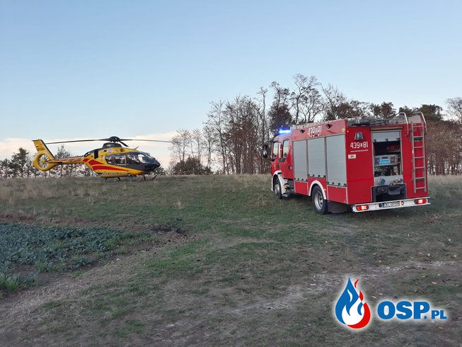Upadek z dachu i zatrzymanie krążenia - Nasale OSP Ochotnicza Straż Pożarna