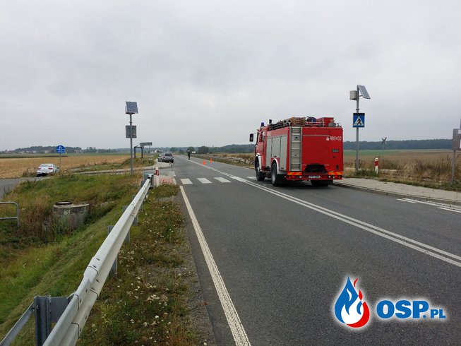 Wypadek na DW 414 Krobusz-Dębina OSP Ochotnicza Straż Pożarna