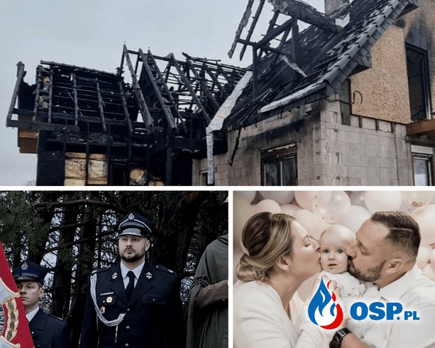Pożar zniszczył dom prezesa OSP Mrzeżyno. Potrzebna pomoc. OSP Ochotnicza Straż Pożarna