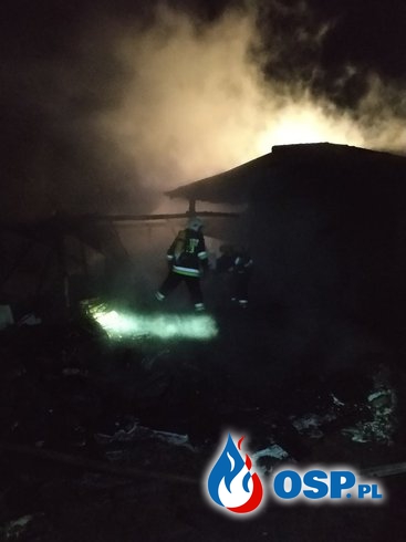 Pożar budynku gospodarczego w Marcinowicach OSP Ochotnicza Straż Pożarna