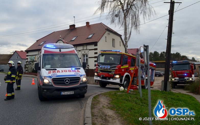 Wypadek na DK.26 w Krajniku Dolnym OSP Ochotnicza Straż Pożarna