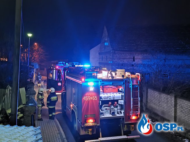 Pożar budynku w Witnicy OSP Ochotnicza Straż Pożarna