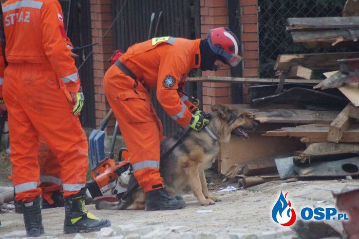 Dwie osoby zginęły pod gruzami domu w Puławach. Nad ranem wybuchł gaz. OSP Ochotnicza Straż Pożarna