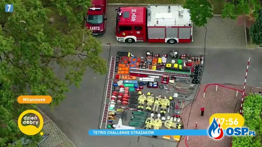 Dzień Dobry TVN w OSP Milanówek. Strażacy pokazali "tetris challenge". OSP Ochotnicza Straż Pożarna
