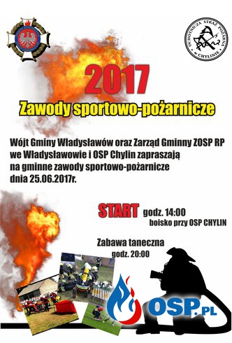 Zaproszenie na Gminne Zawody Sportowo - Pożarnicze. OSP Ochotnicza Straż Pożarna