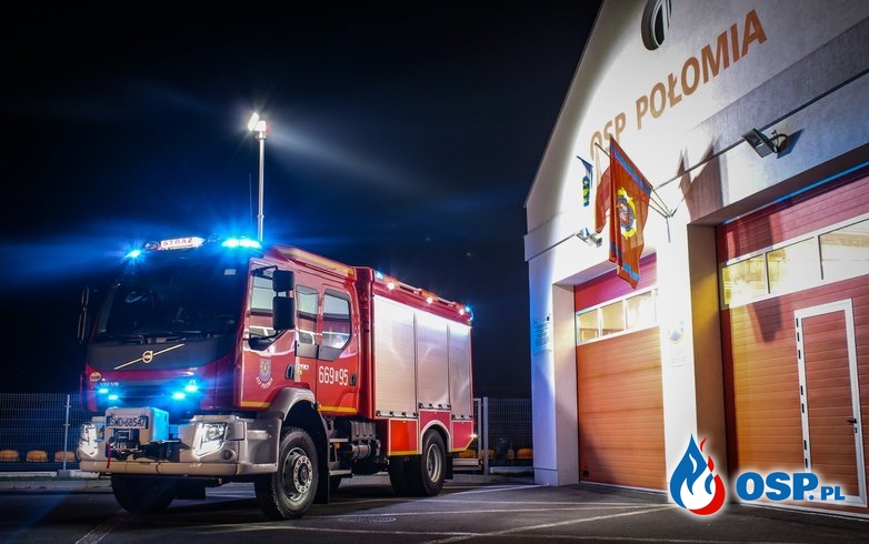 Nowe Volvo FL 280 w remizie OSP Połomia OSP Ochotnicza Straż Pożarna