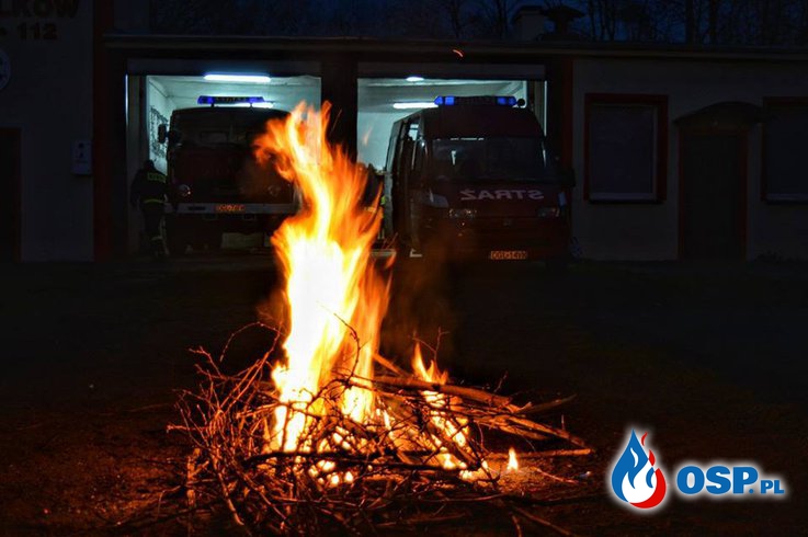 Ognisko z okazji 1050 rocznicy chrztu Polski OSP Ochotnicza Straż Pożarna