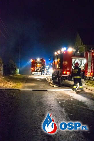Nocny pożar zabudowań w Gierałtowicach OSP Ochotnicza Straż Pożarna