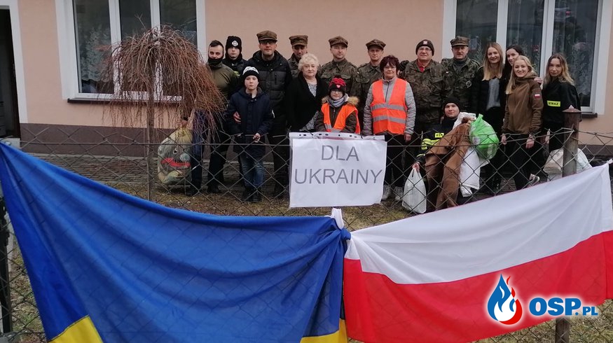 Pomoc dla Ukrainy, druhowie ponownie pomogli przy zbiórce OSP Ochotnicza Straż Pożarna