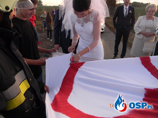 Brama weselna - druha Pawła OSP Ochotnicza Straż Pożarna