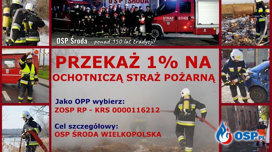 1% - tak niewiele a może uratować życie OSP Ochotnicza Straż Pożarna