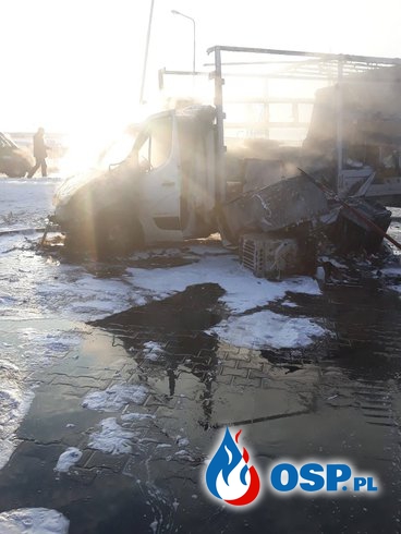 Pożar Samochodu  na stacji Orlen w Białym Borze OSP Ochotnicza Straż Pożarna