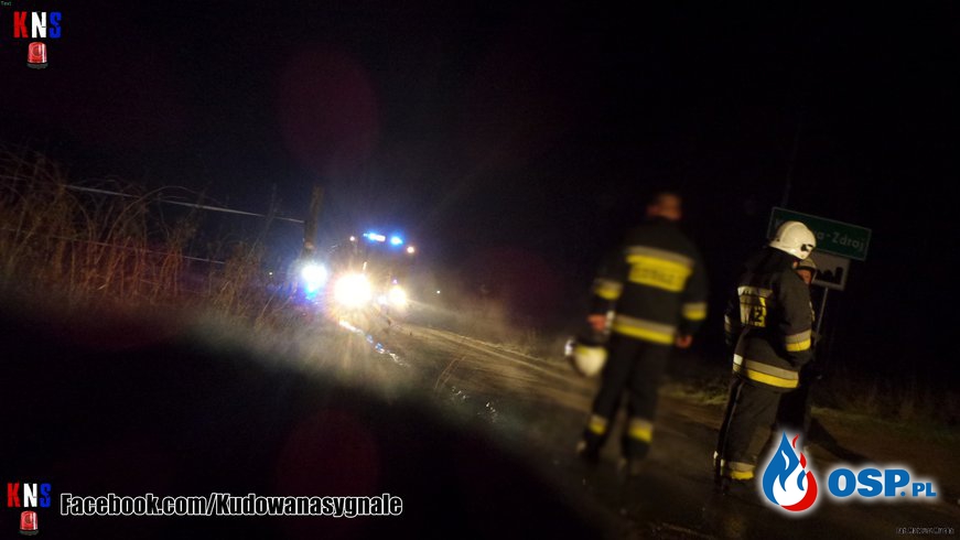 Pożar samochodu na krańcu miasta. OSP Ochotnicza Straż Pożarna