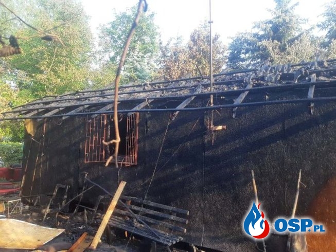 Samołęż – pożar dwóch domków letniskowych OSP Ochotnicza Straż Pożarna