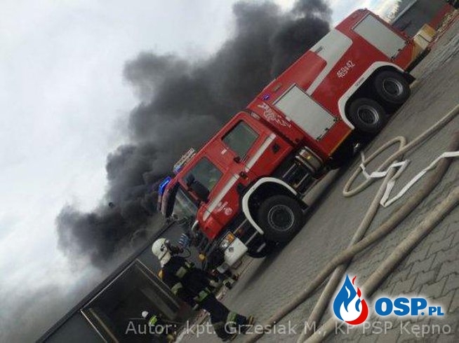 Pożar zakładu meblowego Mroczeń OSP Ochotnicza Straż Pożarna