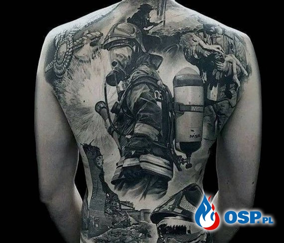 Strażackie tatuaże. Zobacz inspiracje na dziarę dla strażaka! OSP Ochotnicza Straż Pożarna