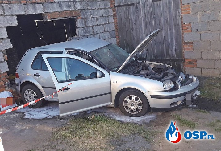 Wypadek samochodowy w Różannie - LPR OSP Ochotnicza Straż Pożarna