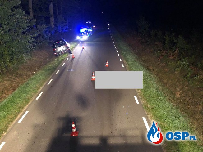 Wypadek  w miejscowości Gucin OSP Ochotnicza Straż Pożarna