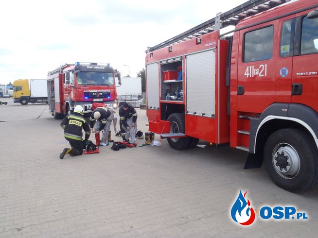 Ćwiczenia doskonalące-wyciek amoniaku OSP Ochotnicza Straż Pożarna