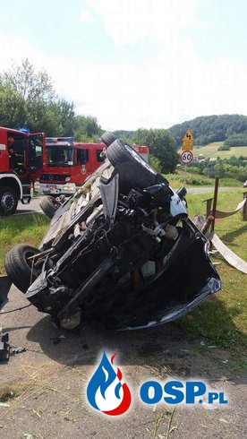 Groźny wypadek w Bóbrce! OSP Ochotnicza Straż Pożarna