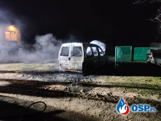 Pożar samochodu Jurzyn OSP Ochotnicza Straż Pożarna