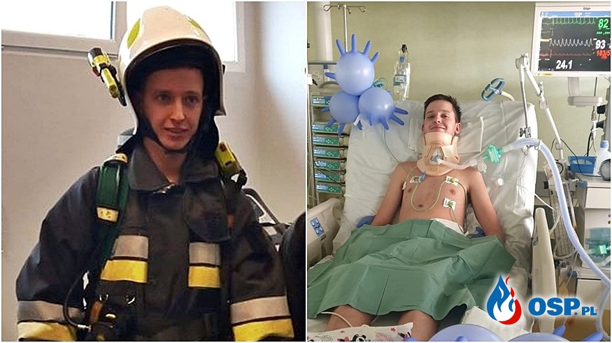Młody strażak OSP Kistowo jest sparaliżowany po wypadku. Potrzebna pomoc! OSP Ochotnicza Straż Pożarna