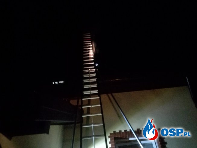 Pożar sadz w przewodzie kominowym - 24 lutego 2019r. OSP Ochotnicza Straż Pożarna